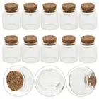 10 PCS Food Storage Container Cork Stopper Glass Bottles Food Sealed Storage Jar