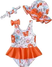 [Saeaby] Toddler Baby Girl Swimsuit Ruffled Bikini Tankini Swimsuit Infant Swimwear One Piece Bathing Suits for Girls