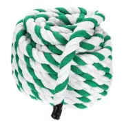 Natural Twisted Cotton Rope 1 Inch x 50 Feet Tug of War Rope, Green White