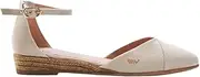 Viscata Montroig Canvas Espadrille with Ankle Strap Handmade 1 ½” Heel Women's Sandals with Breathable Cotton Canvas and 100% Natural Jute Midsole for All Casual Occasions