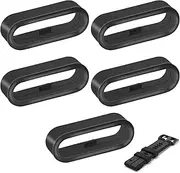 5 Pack Fastener Ring for Garmin Forerunner 645,22mm Replacement Watch Strap Loop Silicone Security Connector Band Keeper Holders Compatible with Garmin Fenix 7S,Forerunner 245/645/645M,Venu 2 plus