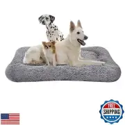 Coohom Deluxe Plush Dog Bed Pet Cushion Crate Mat,Fulffy Comfy Kennel Anti-Sl