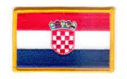 CROTIA CROATIAN FLAG PATCHES COUNTRY PATCH BADGE IRON ON NEW EMBROIDERED