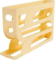 Egg Holder for Fridge - Slide Egg Organizer | 4-Layer Egg Roller for 30 Eggs, Space-Saving Egg Storage for Refrigerator Kitchen Cabinet