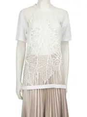 White Sequin Embellished T-Shirt