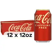 Coca Cola Caffeine Free Soda Soft Drink 12 Pack Coke Soda 12oz Cans Pack of 12