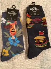 Hard Rock Ladies Socks TWO Pair NWT Size M/L 8.5-12 U.S.