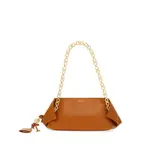 [Ferragamo] Ferragamo Small Folded Chain-strap Shoulder Bag ONE SIZE BROWN