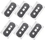 ARTIBETTER 30-Minute Blank Audio Cassettes DIY Cassette Tapes for Recording 6 Pack Tapes for Parties
