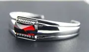BACCARAT JEWELRY LOUXOR STERLING SILVER RED MIRROR LARGE BRACELET NEW FRANCE