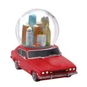 Detroit Snow Globe Car with City Skyline 3.75 Inches