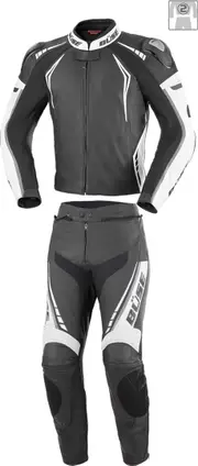 Büse Silverstone Pro Two Piece Ladies Leather Suit, black-white, Size 42 for Women Black White