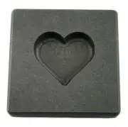 2 oz Valentines Day Heart Gold High Density Graphite Mold 1 oz Silver Necklace