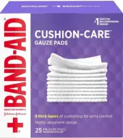 Set new band-aid Cushion-Care Gauze Pads ( 25 Large Pads)