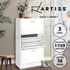 Artiss Shoe Rack Storage Cabinet Organiser 36 Pairs Shelf Cupboard White