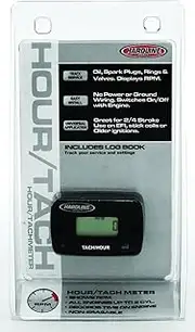 Hardline Products HR-8061-2 Hour Meter/Tachometer for 2-Cylinder Engines