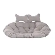 Double Swing Chair Cushion Hanging Basket Thick Pad Garden Indoor Outdoor Balcony Rocking Chair Seat Cushion Grey