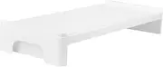 1Pc Monitor Stand Elevated Shelf for Home Office Multi Functional Computer Riser for Laptop for Storage of Stationery and Cosmetics Durable Design White