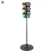Traffic Light Toy Height Adjustable Kids Toy Educational Sound Flashing Traffic Light Model for Home A