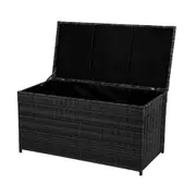 Arcadia Furniture PE Rattan Outdoor Garden/Patio Storage Box 122x60cm Black