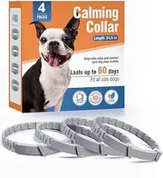 Calming Collar for Dogs 4 Packs Pheromone Collar 60 Days Use, Dog Anxiety Relief Separate Design Suitable for Various Small Medium Large Dog Relax Dog Calming Collar, Adjustable Size 25 Inches