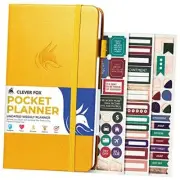 Pocket Planner Weekly – Undated Monthly Pocket size (3.7" x 6.7") Amber Yellow