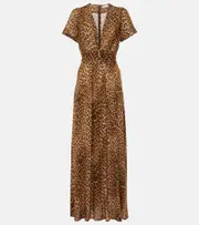 [Melissa Odabash] Melissa Odabash Lou cheetah-print maxi dress AU 8 beige