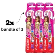 6 Pcs x Colgate Kids Barbie Toothbrush 5+ Years Ultra Soft Kids Children