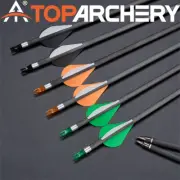 30" Carbon Arrows Spine 400 ID 6.2mm for Compound Recurve bow Hunting Target