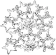 PENIKOKO 20Pcs Luxury Rhinestone Nail Charms Star Charms for Nail Art Nail Decorations for DIY Professional Use Durable Nail Gems Bulk for Fashionable Nail Designs