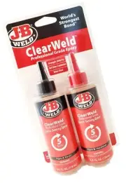 J-B Weld 50240 8 oz Pro Size ClearWeld Quick-Setting Epoxy