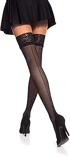 20 Denier Hold Ups Stockings with Back Seam by Romartex, 6 Colours, Sizes S-XL