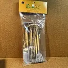 Miniature Garden Tools - Set of 4 Rake, Hoe, Shovel And Hayfork. New Old Stock.