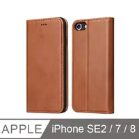 在飛比找PChome24h購物優惠-iPhone 7/8 (4.7吋) PU仿皮可插卡翻蓋手機皮