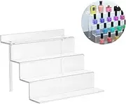 Acrylic Risers Display Stand 4 Tier Acrylic Tiered Shelf Clear Tiered Display Organizer Reusable Display Riser Stand Easy to Assemble Tiered Display Stand for Toy Jewelry Cosmetics Dessert Display