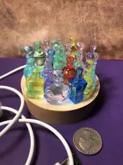 Set Of 20 Wine Bottle Styles With Lighted Base For Display