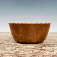 在飛比找Yahoo!奇摩拍賣優惠-古董瓷器 定瓷包金口葵口缽，高8.5cm，直徑19cm，編號