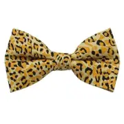 Men's Cheetah Animal Print Pre-Tied Clip-On Bow Tie