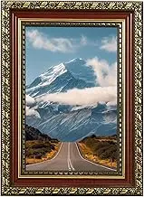 Dark Red Ornate A4 Picture Frame for Photos, Artwork, or Posters – Baroque Style Ready to Hang or Stand, Wall Hooks Included, Shabby Chic with MDF Backing and Shatterproof Clear Perspex Sheet