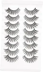 NOLITOY 8 Pairs Chemical Fiber False Eyelashes Women Fake Eyelashes Makeup False Lashes Eyelashes Natural Look Fake Lashes Natural Women False Eyelashes Dense False Lashes Natural Lashes