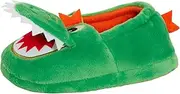 [ScruffyTed] Dinosaur Slippers for Kids Novelty Open & Close Moveable Mouth Boys Girls Slip On Character Plush Mules