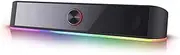Redragon GS560 Adiemus RGB Desktop Soundbar, 2.0 Channel Computer Speaker with Dynamic Lighting Bar Audio-Light Sync/Display, Touch-Control Backlit with Volume Knob, USB Powered w/ 3.5mm Cable (Black)