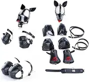 SAHOOSAFETY SM role play bondage suit dog slave restraints handcuffs restraints row toys sex men women flirting bed restraints dog mask training protective equipment elbow knee