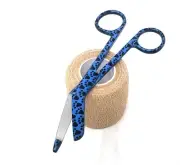 Vet Wrap Tape Self Adhesive 2" + 5.5" Stainless Steel Bandage Scissors Blue Paws