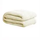 IDC Homewares Chunky Knit Throw Rug Blanket 125 x 150cm Ivory