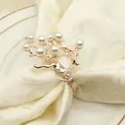 6pcs Napkin Buckle Exquisite Reusable Banquet Table Decor Alloy Napkin Holder