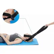 Elrachen Neck Stretcher Strap - Decompression Device for Spine Chiropractic, Neck Discomfort & Headache Relief with Comfortable Handle White