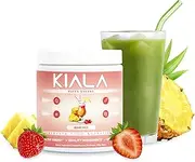 Kiala Nutrition Super Greens, Organic Greens Powder with Spirulina & Chlorella for Digestion, Gut Health, Immunity & Energy, Gluten Free, Vegan, Daily Support for Women, Miami Vice Flavor, 30 Servings