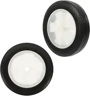 WEKADRIN 2pcs Lawn Mower Casters Garden Cart Lawn Mower Tires Wheels for Cart Scooter Wagons Dolly Wheels Replacement Wheel for Trailer Truck Garden Wagon Flat Wheelbarrow Tire Pp Black
