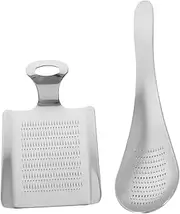 Luxshiny Essential Kitchen Tool 2pcs Stainless Steel Food Grinding Spoon Garlic Ginger Crusher for Cooking 's Complementary Food